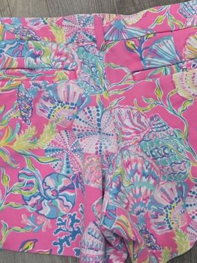 Lilly Pulitzer Hot Pink Seashell-Print Bermudas